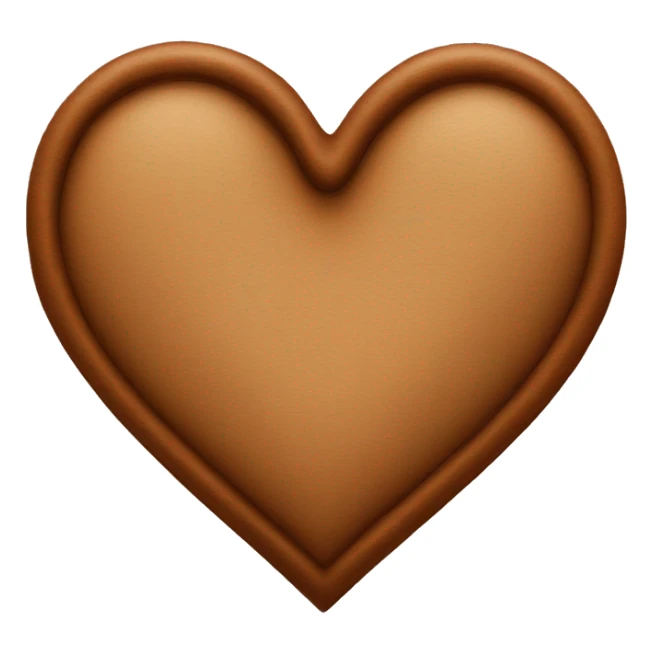 brown heart sticker