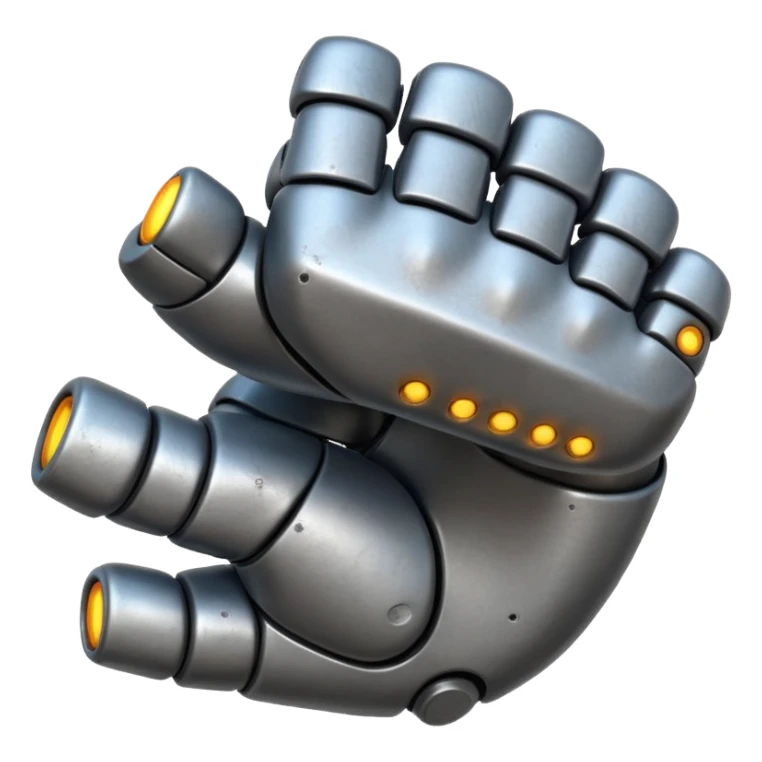 bulky robot fist, knuckles and back of hand visible sticker