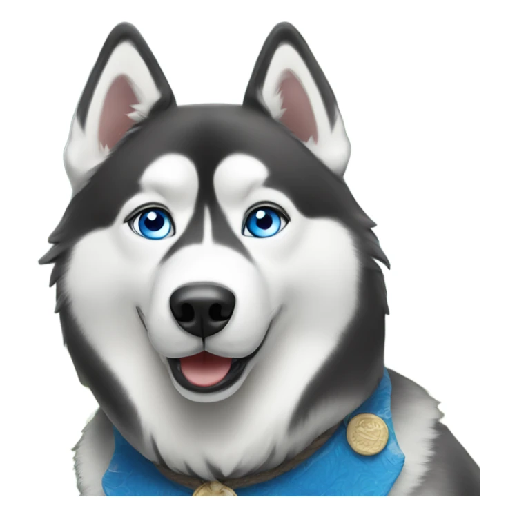 Blue eyed husky in Thailand  sticker