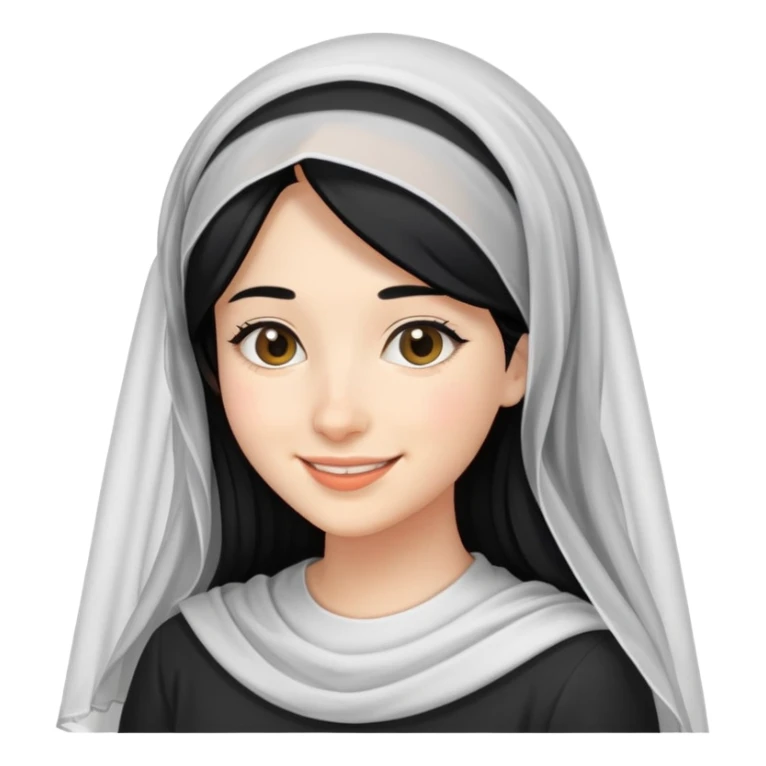 "- Nữ
- 20 tuổi
- Da trắng
- Tóc đen
- Đầu đội lúp
- Mặt cười mỉm
" sticker