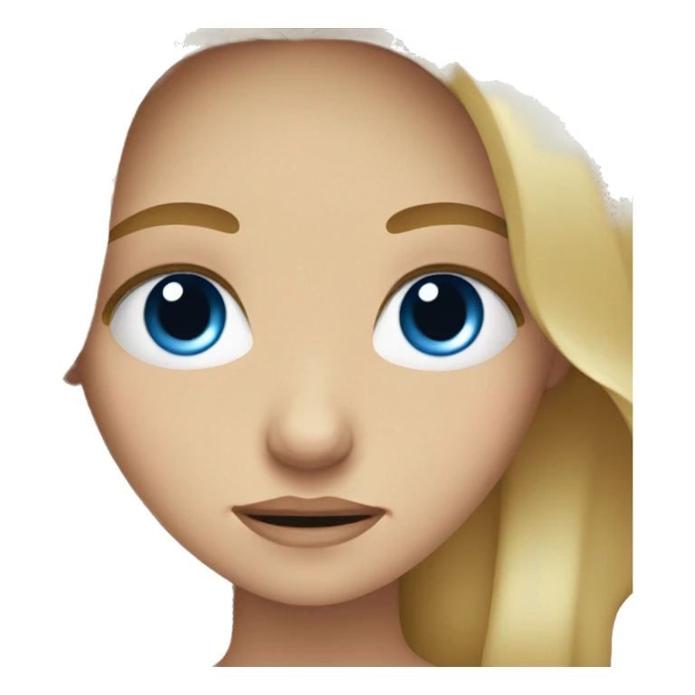 crying blonde girl with blue eyes sticker
