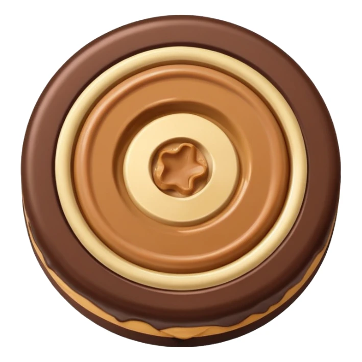 cute minimal buckeye candy, shiny chocolate coating, visible peanut butter center sticker