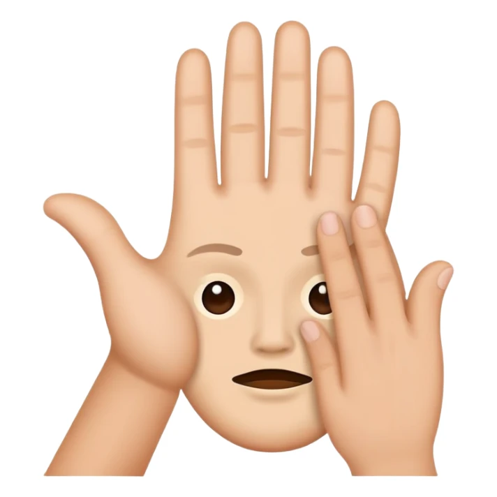 icon representing 'ignore' or 'mute', such as a face with a hand raised or a crossed-out symbol sticker