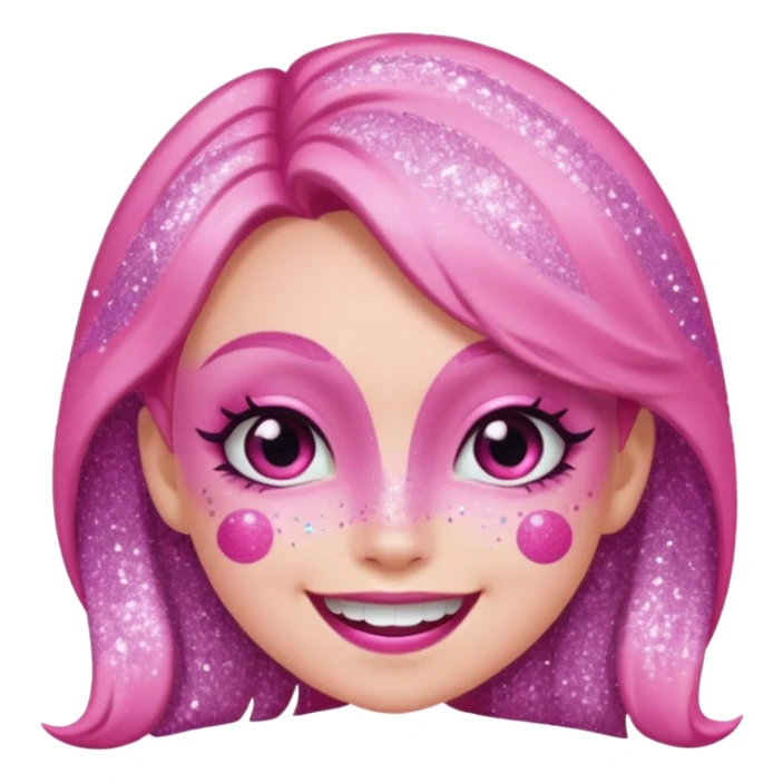 glitter pink girl naughty sticker