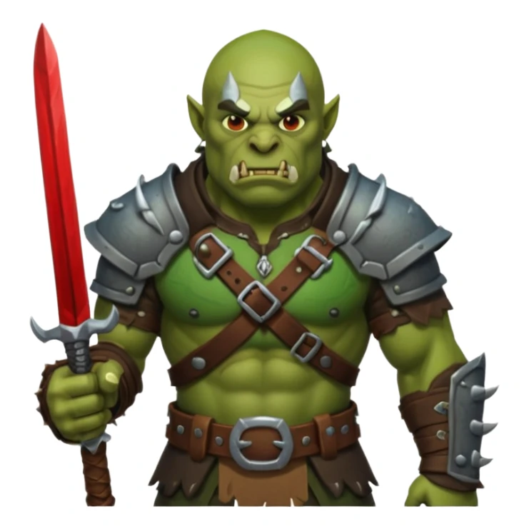 Orc rouge sticker