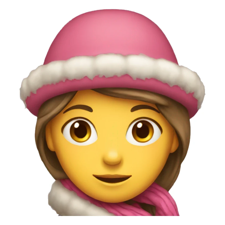 A girl with a hat and muffler  sticker
