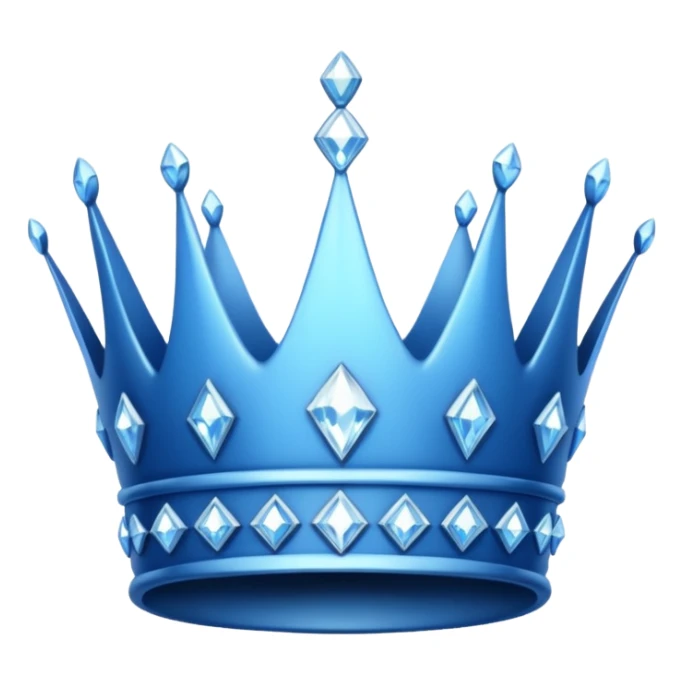 crown made of diamond blue sticker