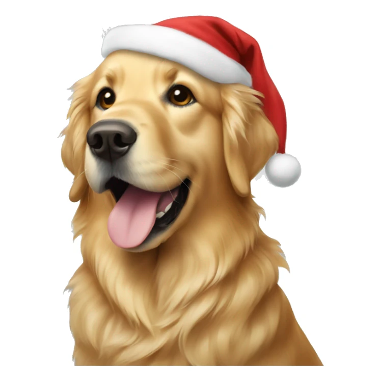 Golden retriever christmas  sticker