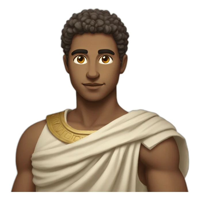 strong young ancient greek man light-skin sticker