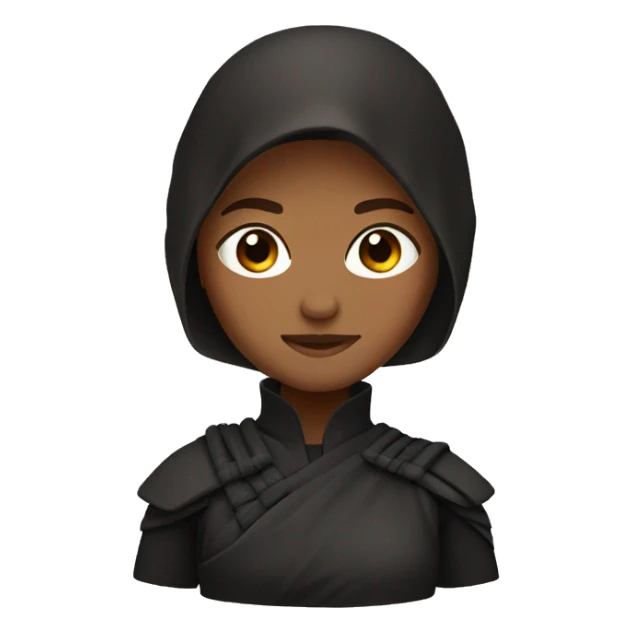 Ninja as a Girl with Brown Hair sticker