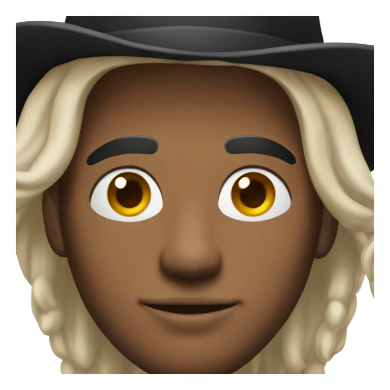 handsome male portrait in black hat sticker