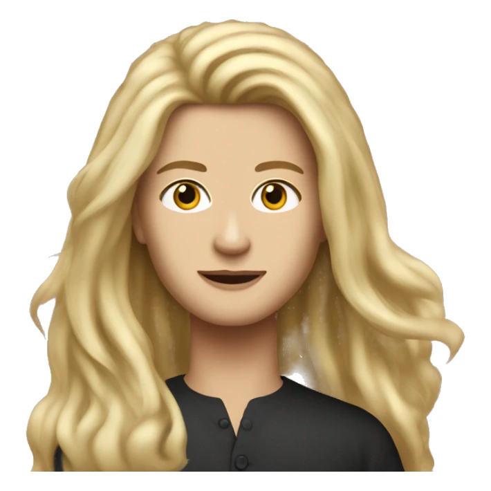 blonde white woman long hair and Jack Schlossberg sticker