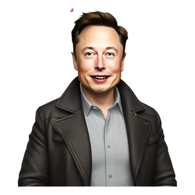 elon musk avec des cœurs autour de lui sticker