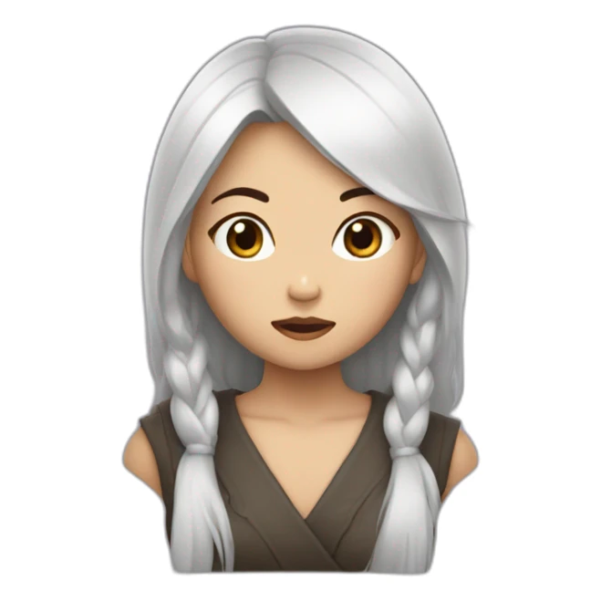 treacherous asian girl sticker