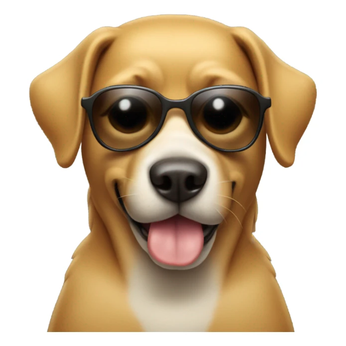dog with sunglasses smirking sticker
