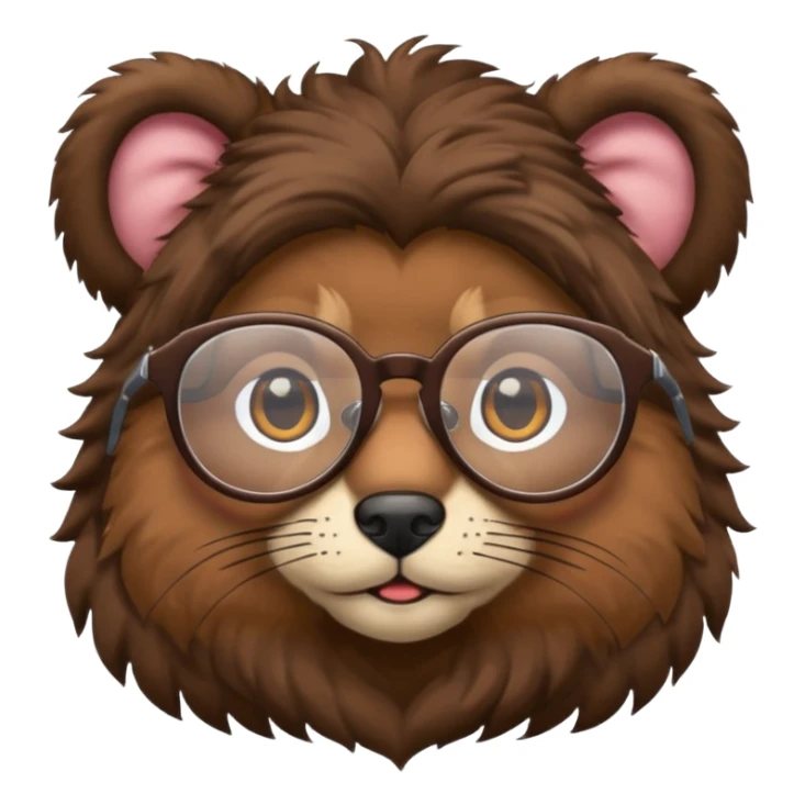 animal wtih glasses and body sticker