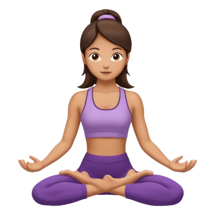 Brunette girl yoga sticker