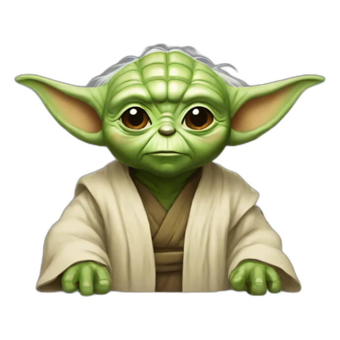 yoda middle sticker