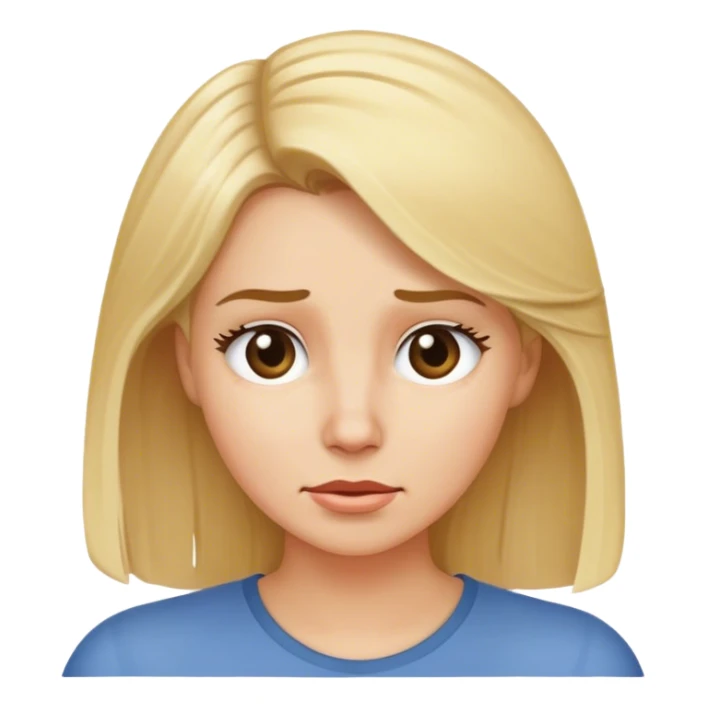 Blonde white woman scratching head sticker