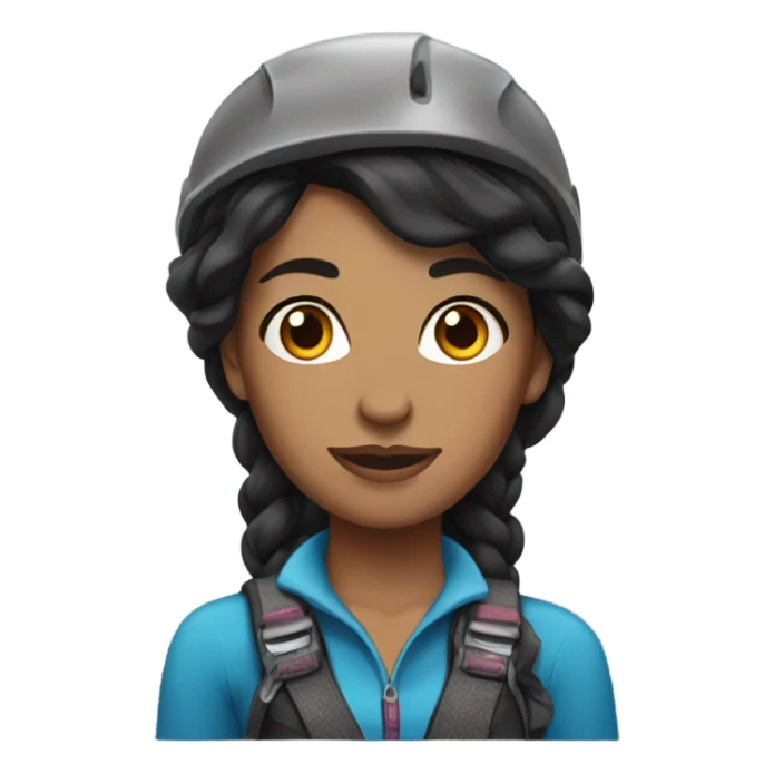 Beautiful tattooed dark haired woman rock climber sticker