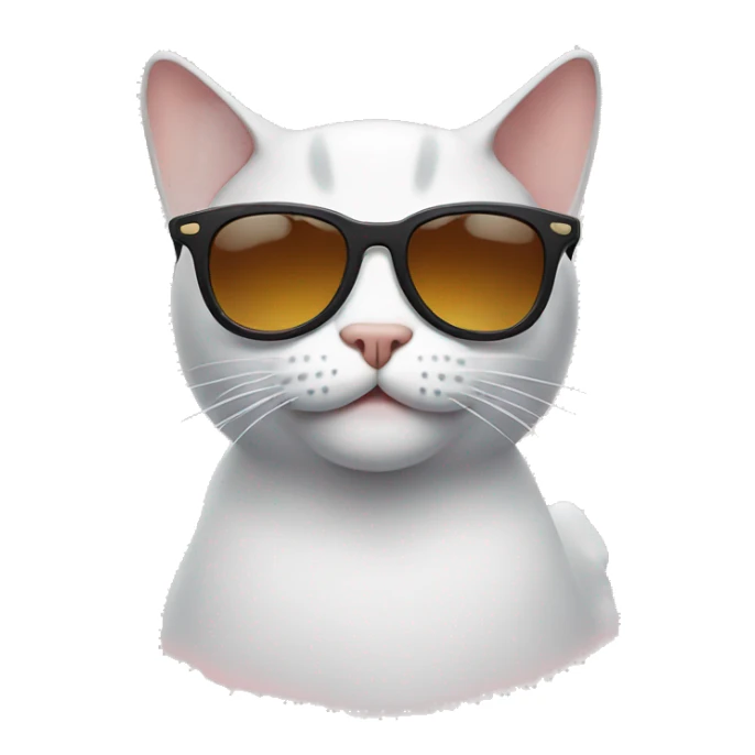 Cat with sunglasses sticker
