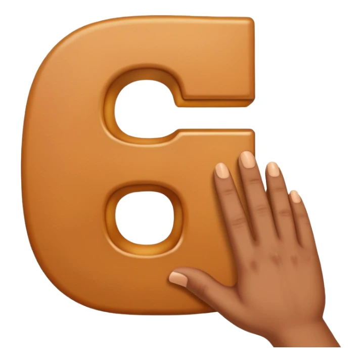 Hand emoji sign for letter D sticker