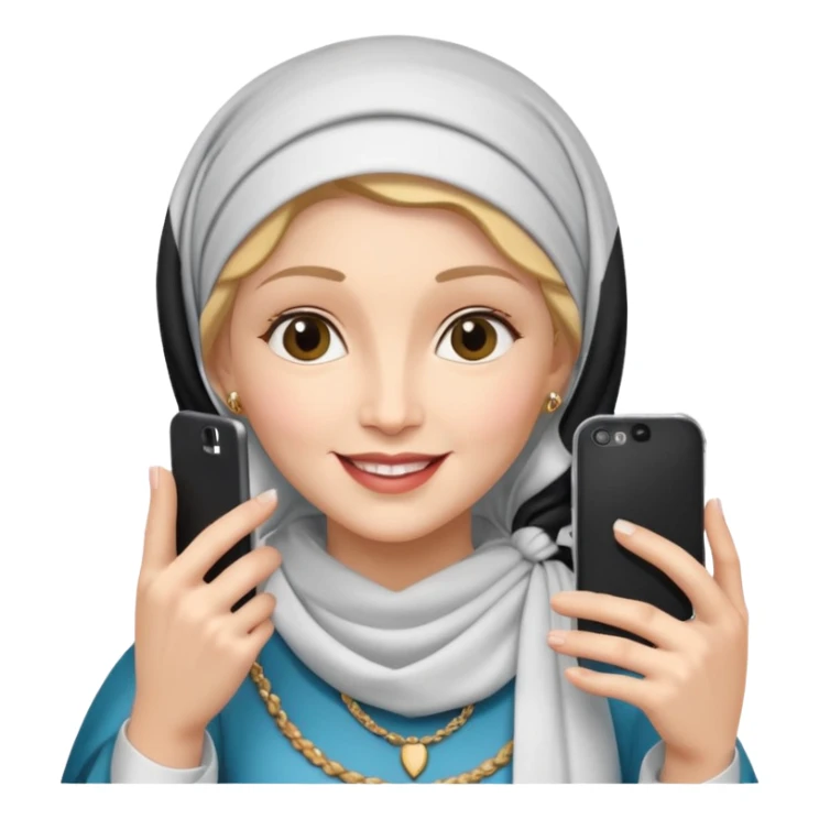 emoji della madonna che si scatta un selfie 
 sticker
