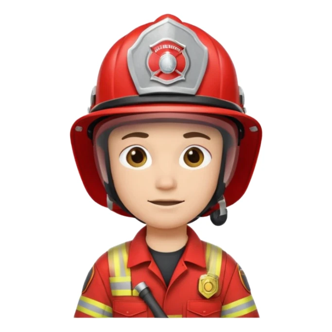 firefighter, red outfit sticker