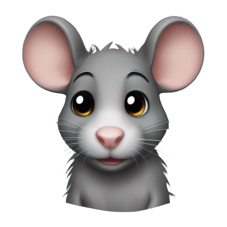 Rat with black eyes and black hair sticker