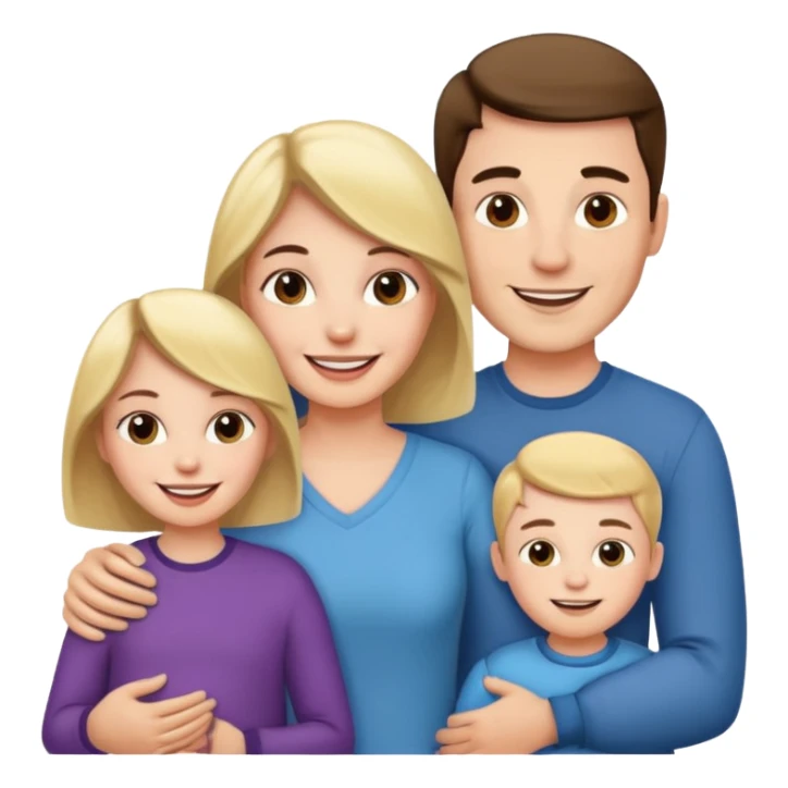 man and woman couple with 1 kid sticker