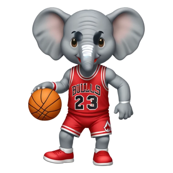 Elephant basketball michael jordan sticker