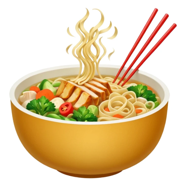 chicken noodles street food style  sticker
