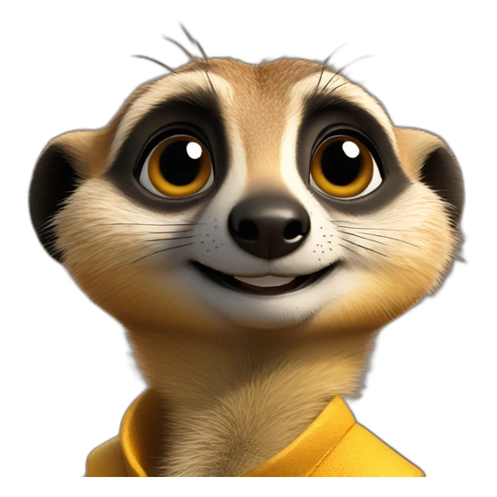 A meerkat a sign that has “Happy Birthday Priya” sticker