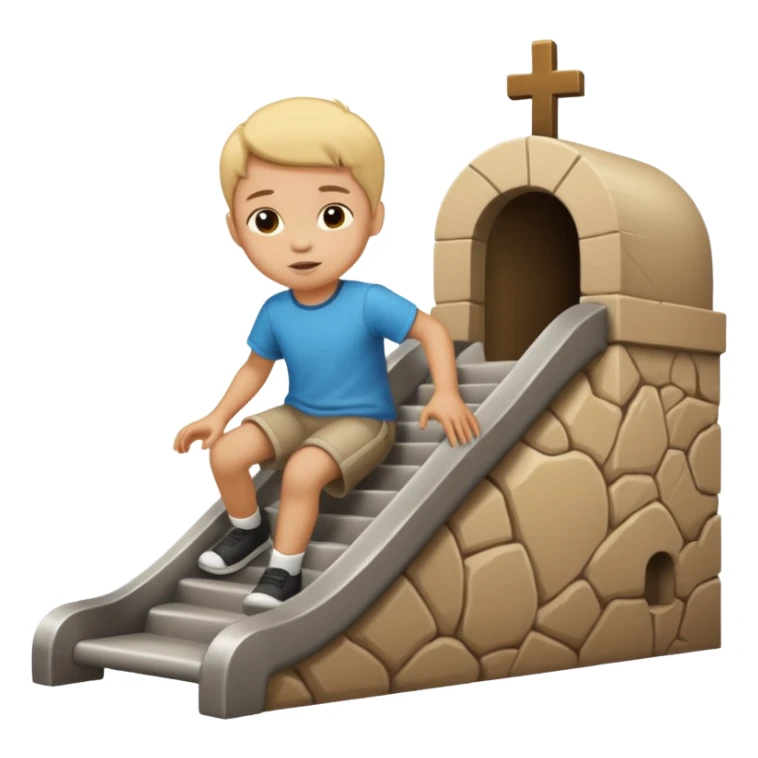 Kaydiraktan mezara giden cocuk sticker