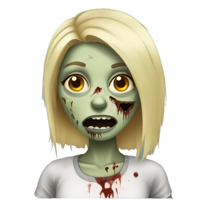 zombie girl blonde sticker
