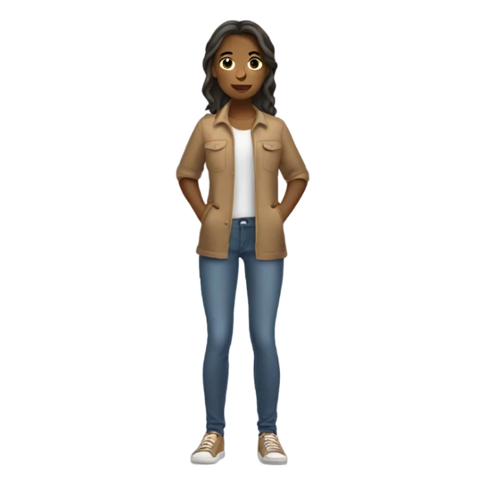 Tan girl posing full body sticker