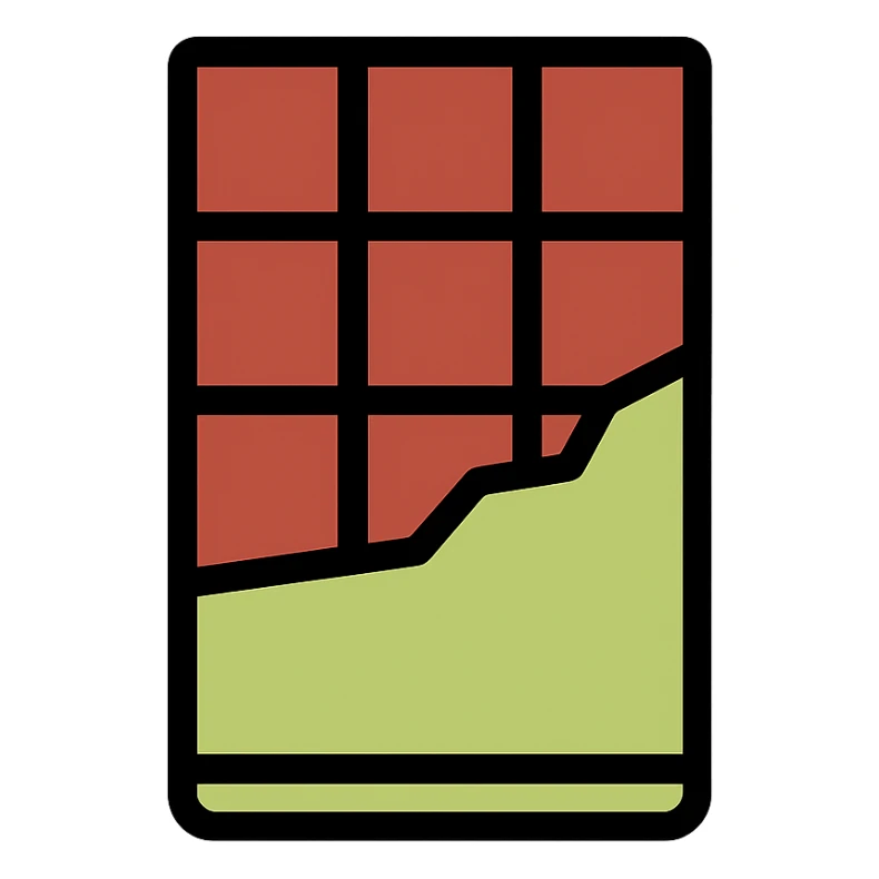 color outline icon of a chocolate bar sticker