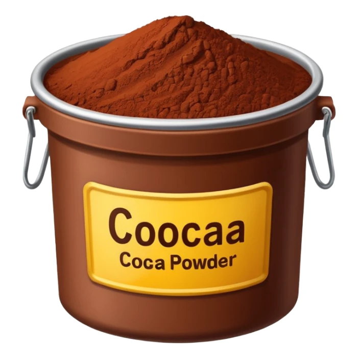 container of cocoa powder sticker