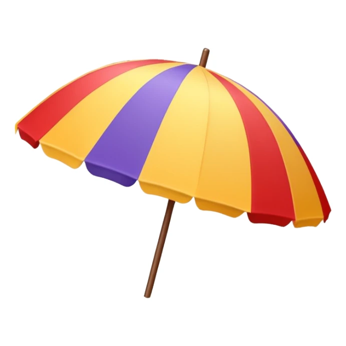 summer-themed emoji of a beach umbrella sticker