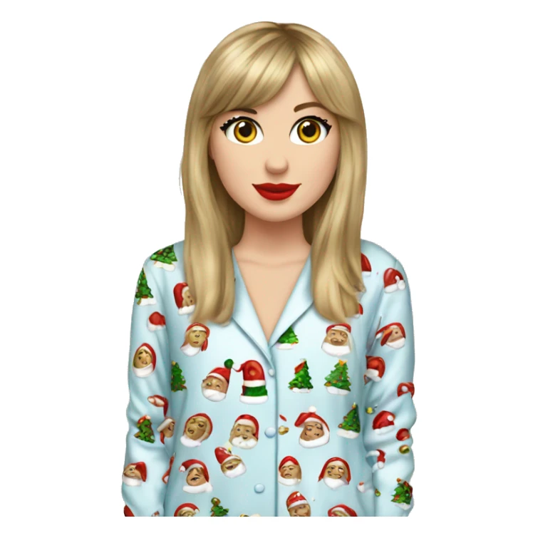 Taylor swift wearing Christmas pyjama sticker