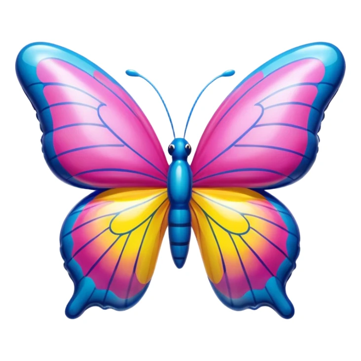   jeff koons style inflatable butterfly art sticker