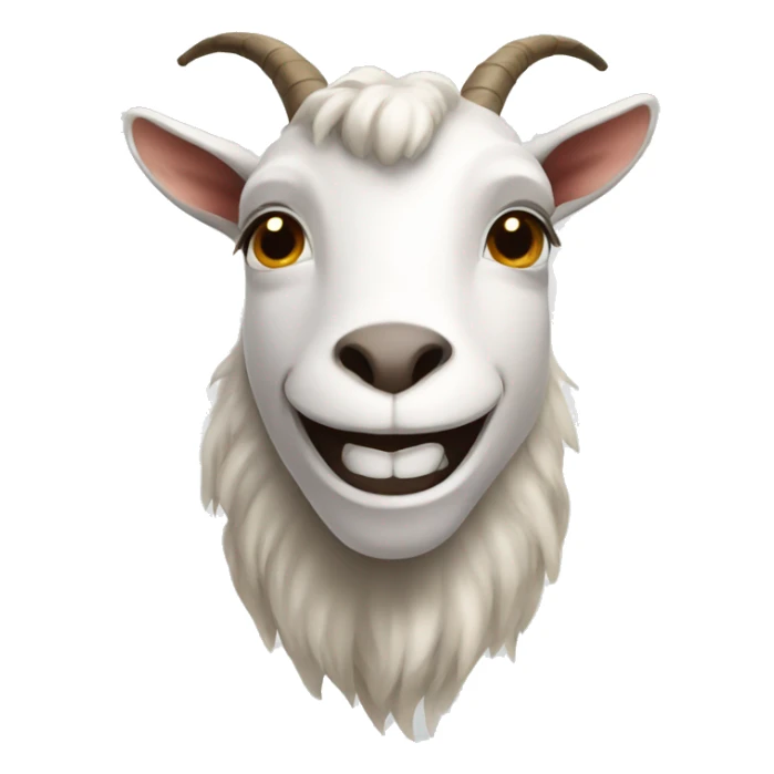 Goat smiling sticker