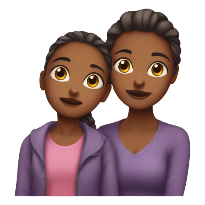 Cute animal mom and daughter  sticker