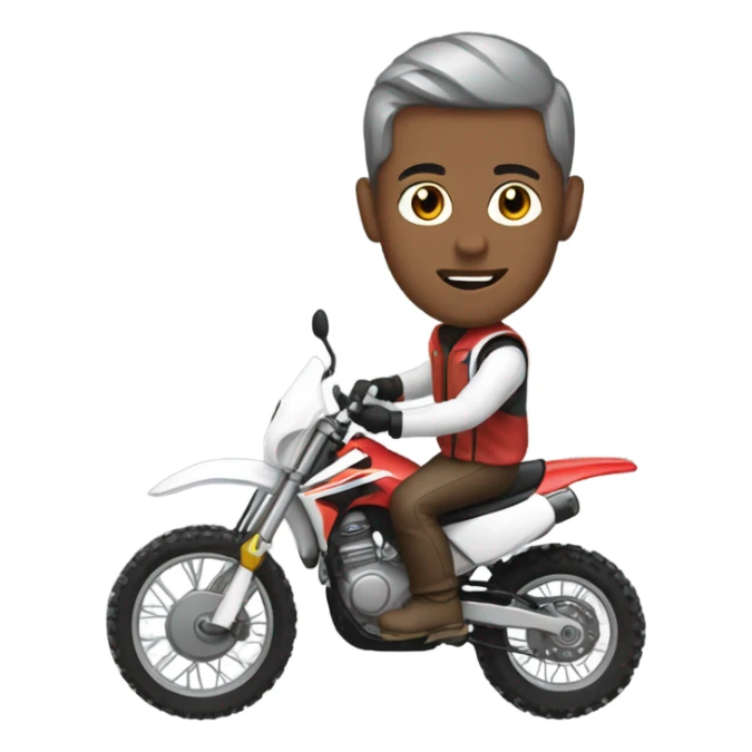 White male on a beta dirt bike  sticker
