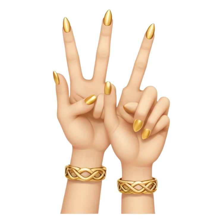 Two middle fingers with gold rings  sticker