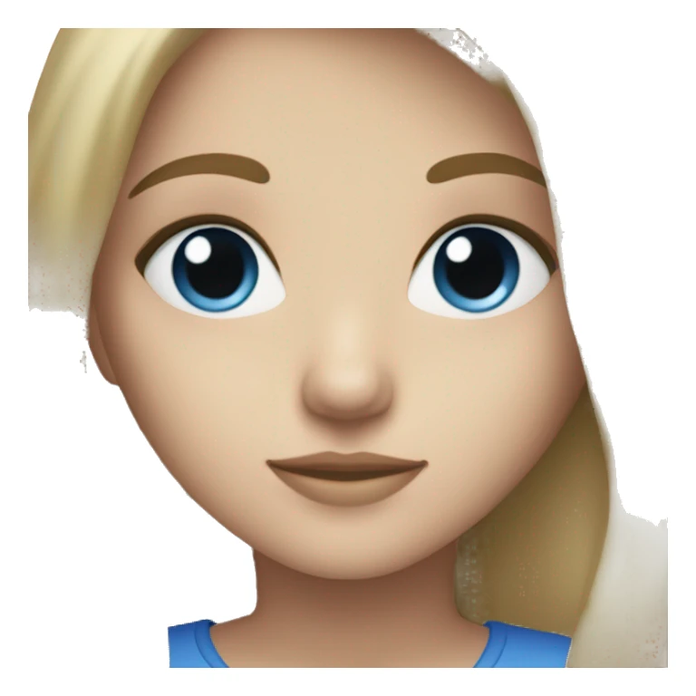 dark blonde hair girl with grey blue eyes sticker