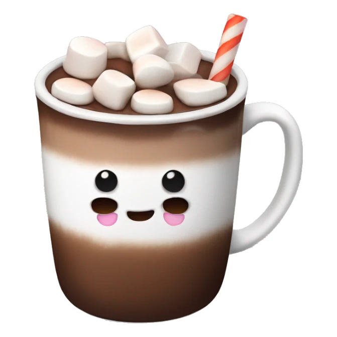 Hot chocolate with marshmallows sticker