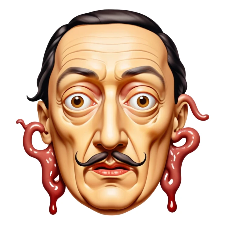 Salvador Dali Melting SPAM portrait  sticker