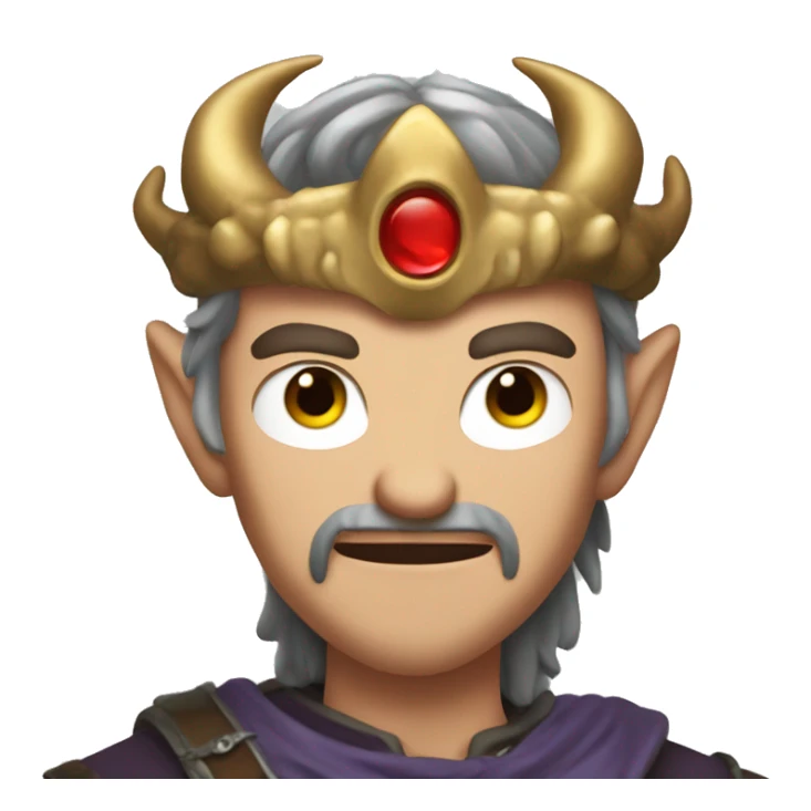 medieval flexing face with DnD style and dragon circling his head sticker