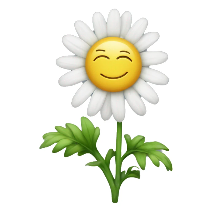 Daisy flower with crown on top of it sticker